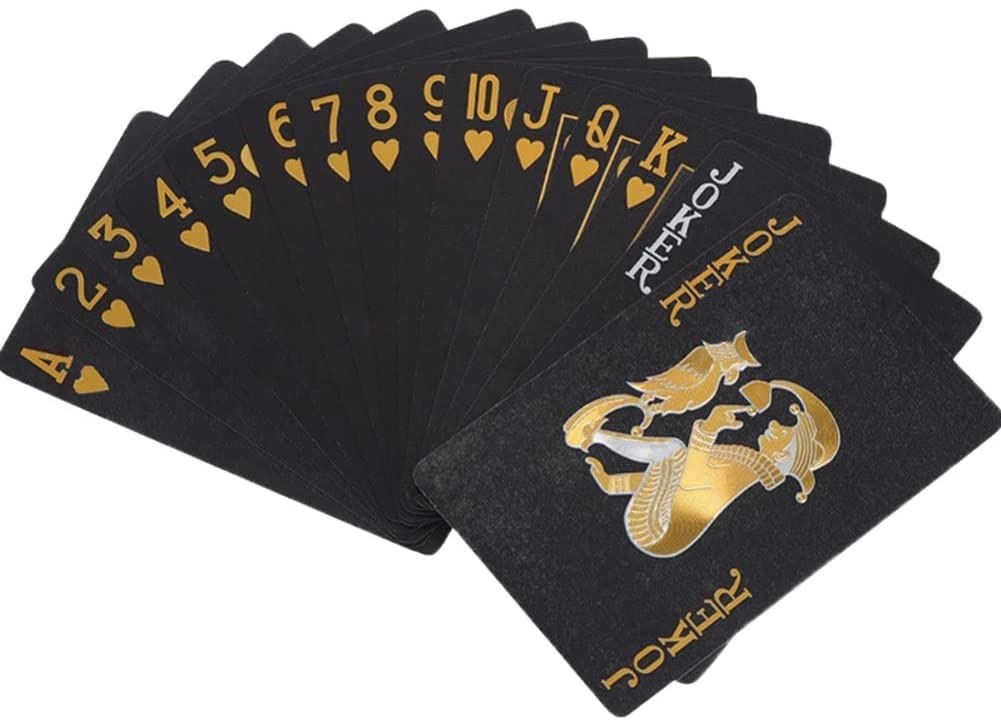 Black Gold – Black Pattern Back - Waterproof Coated Cards