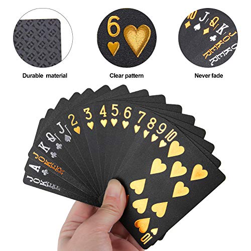 Black Gold – Black Pattern Back - Waterproof Coated Cards