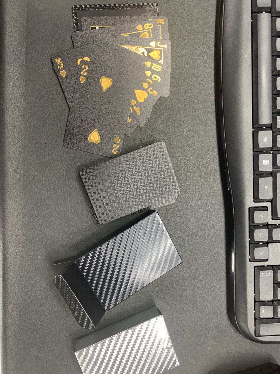 Black Gold – Black Pattern Back - Waterproof Coated Cards